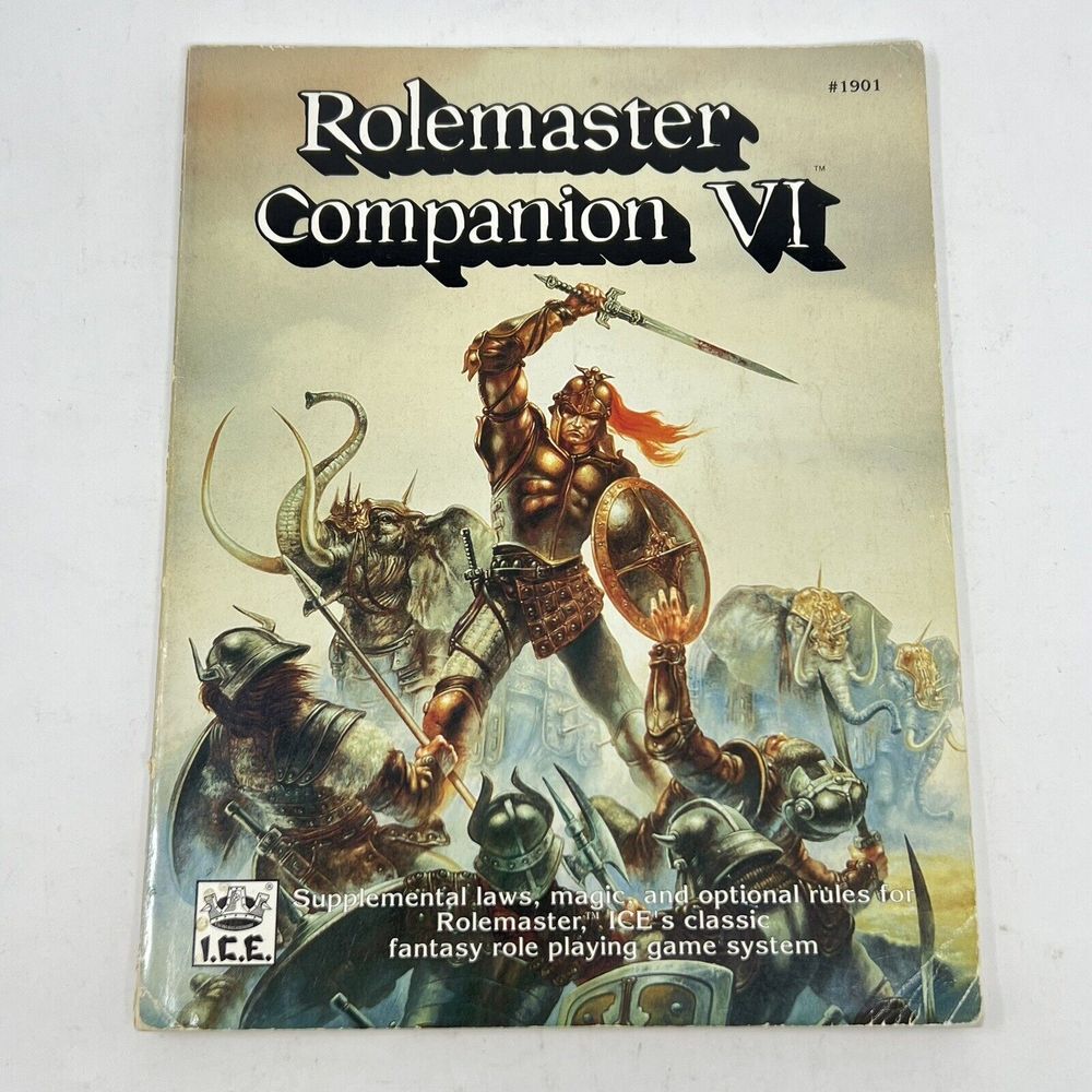 Rolemaster Companion VI 1901 Standard‎ System ICE Roleplaying Game 1992 TPB